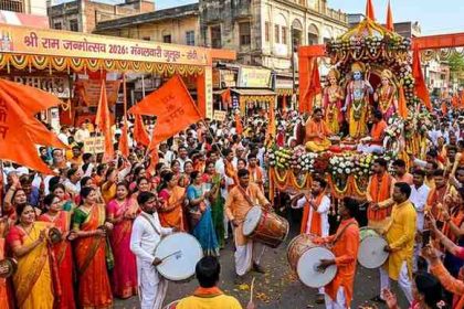 भगवान राम का दरबार और रामनवमी जन्मोत्सव की सजावट