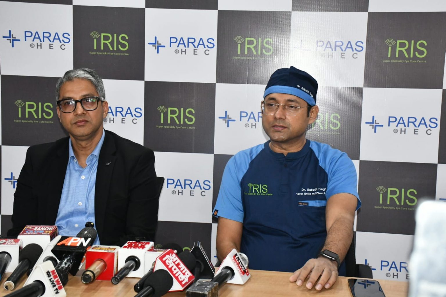 पारस एचईसी हॉस्पिटल रांची और आइरिस आई हॉस्पिटल के डॉक्टरों के बीच एमओयू (MOU)